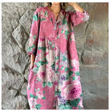 Pbong  Loose Women's Summer Dress 3D Print Casual Maxi Gown Female Fashionable Comfortable Fit AE Stock Cross-Border New