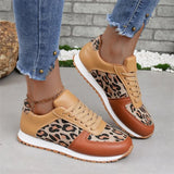Pbong  Women's Jogging Sneakers Summer Casual Walking Trainers Trendy Leopard Print Fashion Comfortable Jogging Casual Tennis Shoes