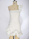 Elegant Party Evening Prom Dress Flower Patchwork Pleated Mini Dresses for Women Sleeveless Sexy Summer Dress Black White