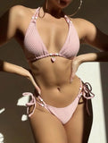 New Sexy Bikini Solid Color Accessories Women's Swimsuit