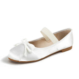 Pbong  Rhinestones Mary Janes Shoes for Women Ballet Flats Shiny Elegant Designer Shoes Ladies Satin Slip on Loafers Shoes New in