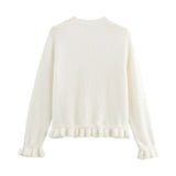 2025 New Women's European & American French Design Sweaters Female Elegant Simple Layered Decoration Versatile Knitted Cardigans