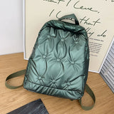 Pbong  Large Capacity Cotton Coat Backpack Women's Fashionable Schoolbag Simple Travel Backpack for College Students