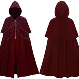 Medieval Vintage Cloak Men Women Unisex Knight Pirate Prince Gothic Retro Hooded Cape Long Robes Coat Carnival Halloween Adult