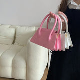 Fashion Pink Small Square Women Clutch Purse Handbags New Simple Ladies Messenger Bag Solid Color Female Shoulder Crossbody Bags