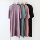 Pbong  Large Size Bath Robes Fashion Soft Modal Thin Robe Female Bathrobe Sexy Summer New Cardigan Sleepwear Night Grow For Women