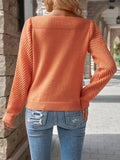 Solid color casual autumn and winter long sleeved pullover sweater