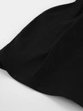 Pbong  Black Square Neck Puff Sleeve Mini Dress Waist Cinched Bubble Skirt Spring Women Elegant Party Gown  Fashion Retio Vestido