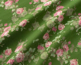 Green Pink Floral Print Women Dress For Summer 2025 New V-neck Chiffon Long Dresses Fashion High Waist Vacation Beach Vestidos