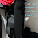 3D Flower Slit Slim Party Long Skirts Fashion High Waist Tight Women Skirt Solid Color Zipper Female Skirt Summer New