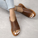 Women's Sandals Genuine Leather Platform Sandal  Summer Thick Sole High Heels Ladies Sandal Summer Shoes For Women