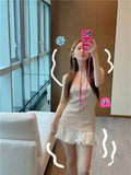 White Mini Skirts Y2k Clothes Cute White Lace Skirts Korean Style Embroidery Skirts For Women Black Mini Skirts High Waisted