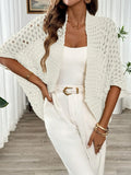 Spring and summer loose hollow elegant knitted jacket cardigan