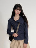 Vintage Slim Plaid Shirt Women Elegant Fall Long Sleeve Design Blouse Casual Preppy Style Female Retro Korean Sweet Tops