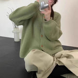 Button Up Cardigan Sweater for Women Cozy Knitted Long Sleeve Single Breasted Sweater Jacket Autumn Winter Casual Chic Outfit