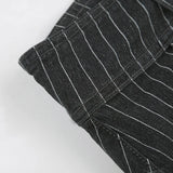 Pbong  Harajuku Striped Buttons Micro Denim Shorts Women Summer Low Waist With Pockets Bottoms Hottie's Slimming Mini Pants