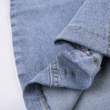 Denim Shape Heart Backless Dress