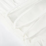 White Lace Trim Tie-Up A-Line Dress