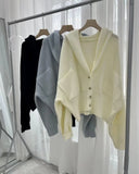 Women's Hooded Cardigan Button Up with Pocket Knitted Sweater Hoodie Slouchy Knitwear Fall Winter Casual Chic Outfit
