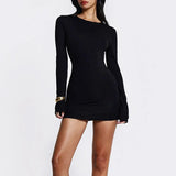 Gothic Dark Print Mesh Transparent Dress