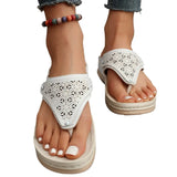 Pbong  Summer Women Wedge Sandals Open Toe Outdoor New Flip Flops Fashion Casual Designer Shoes Slip on Platform Sandals Slides