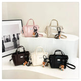 Pbong  Fashionable Soft Leather Bucket Bag Women's Crossbody Shoulder Bag Korean Style Simple Casual Commuting Handbag