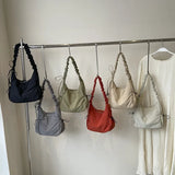 Pbong  Soft Design Cloth Small Shopper Shopping Underarm Bags Lady Shoulder Bag for Women Trend Fashion Y2K Handbags
