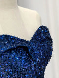 Pbong  Sequin Off Shoulder Prom Dresses Mermaid Ball Gown Sweetheart Evening Gown Long for Women