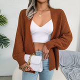 long crochet cardigan Women Cardigan Open stitch Sweater Hollow out Long Sleeve cardigan for women autumn solid outwear clothes