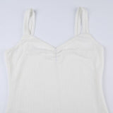 V-Neck Spaghetti Strap Double Layer Sundress