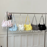 Women's Small pu Leather Buckle Drawstring Shoulder Bag Casual Aesthetic Daily Dating Crossbody Bag Fashion Handbags