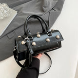 Retro Small Rivets PU Shoulder Bag for Women Trend  Y2K Luxury Handbags and Purses Females Crossbody Bags