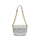 Pbong  Fashionable Mini Crossbody Bag Single Shoulder Retro Vintage Commuter Lipstick Bag Soft PU Material City Simple Style