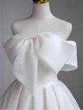 Slimming Lightweight Wedding Dress Simple Elegance Bridal Gown for Registering Marriage And Greeting Guests Korean Style