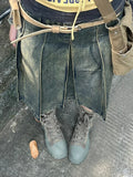 Women 2000s Harajuku Fashion Jean Midi Skirt Denim Midi Pleated A-line Skirts Dark Academia Y2k Preppy Japanese Grunge Gyaru New