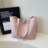 Japanese Canvas Women Shoulder Shopper Bag Female Student Book Tote Bags Large Blank Fashion Cotton Cloth Woman Handbags