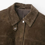 Women Fashion Faux Leather Bomber Jacket Coat Long Sleeve Front Patch Pockets Female Outerwear Chic Tops