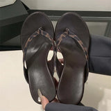 Pbong  Summer Leopard Print Slides Clip Toe Platform sandals Wedges Women Slippers Fashion Thick Bottom High Heels Flip Flops Shoes