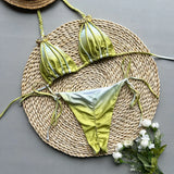 New Bikini Sexy Tie Dye Split Women Swimwear Swimwear Women