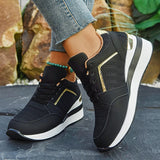 Pbong  Women's Lightweight Wedge Sneakers Thick Sole Breathable Running Sports Shoes Woman Plus Size Fashion Lace Up Platform Sneakers