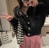 Women's Hooded Cardigan Button Up with Pocket Knitted Sweater Hoodie Slouchy Knitwear Fall Winter Casual Chic Outfit