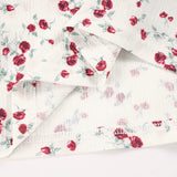 Pbong  Holiday Fashion Floral Printed Lace Patchwork Dress Romantic Elegant Slimming Straight Square Neck Midi Sundress Women's Dresses
