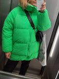 Women Winter Parkas Jacket Green Hooded Jacket Zatra Thick Puffer Coats Woman Winter Jackets For Girls Padded Parkas