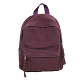 Pbong  100% Cotton Small Backpacks Women Solid Canvas Little Leisure Or Travel Bags Cute Cloth Child School Bags Shoulder Green Package