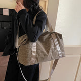 Leopard Print Duffle Bag Adjustable Strap Multi-Functional Large Capacity Casual Travel Daily Commute Fashion Handbag for Women