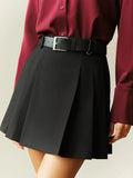 Fashion Solid Gray Pleated Short Skirt 2025 New Spring Summer High Waist A-line Women Skirts College Style Sweet Woman Clothing