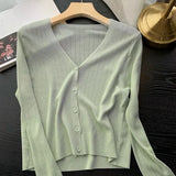 Knitted Cardigan Sweater Jacket Versatile Women Spring/Summer New Fashion Self cultivation Sunscreen Ladies Top Coat
