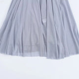 Sleeveless Party Fashion Long Dress Vestidos Solid Color Gray Blue O-neck Solid Color Fishtail Dress 2025 New Female Clothes