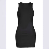 Pbong  Fashionable Skeleton Letter Print Slim Fit Vest Dress Sleeveless Style Other Patterns Origin China Women's Dress
