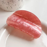 8CM Colorful Semicircle Acrylic Hair Clip Hairpins Women Hair Crab Hair Claws Women Make Up Washing Tool Hair Accessories ﻿